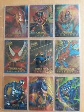 fleer ultra spiderman 1995 (1-9)masterpieces chase card set.💥nice high quality picture