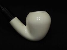 Smooth Brandy Pear Block Meerschaum Pipe Bent Lightweight Acrylic Good size 5876 picture