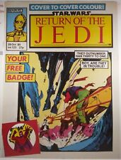 💥 RETURN OF THE JEDI #123 VF MARVEL UK 1985 STAR WARS + X-Men MAGNETO badge picture