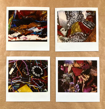 Original Polaroid Image Instant Photograph Bundle x 4 Semi Abstract Macro 1990s picture