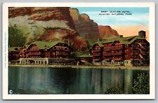 Glacier Hotel National Park Reflection Postcard picture
