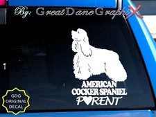 American Cocker Spaniel PARENT(S) -Vinyl Decal Sticker/Color Choice-HIGH QUALITY picture