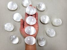 Selenite Palm Stones Celenite Worry Stone Polished Crystal Healing Palmstone picture
