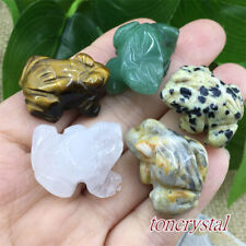5pcs Mix Natural Quartz Crystal frog Carved crystal skull reiki Healing picture