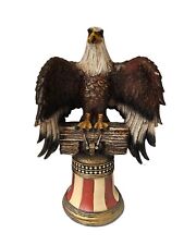 Texas Artist Independence Day Patriotic Statue Bald Eagle Liberty Bell Figurine picture