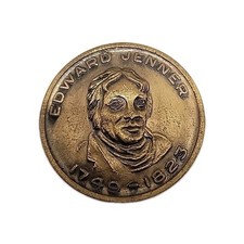 Collectible Junk Drawer Coin VINTAGE EDWARD JENNER 1749-1823 INTRO VACCINE picture