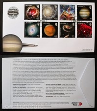 Jersey Stamps: "Hubble Telescope - 25 Years" First Day Cover 8 Value Set 2015 picture