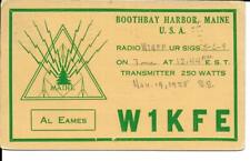 QSL  1938 Boothbay Harbor Maine   radio card    picture