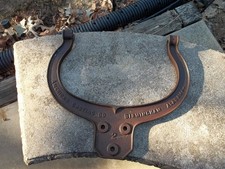 Birmingham American Casting Co #2 Cast Iron Dinner Bell Upright Hanger Yoke picture