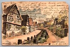 Postcard Artist Card Village Scene Stumpfelbach Weinstadt Germany    F 23 picture