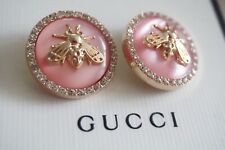 Gucci  buttons 2 pcs  metal 26 mm 1 inch  metal  pink bees picture