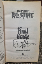 RL STINE THE FEAR STREET FINAL GRADE SIGNED AUTOGRAPH BOOK W/COA AUTHENTIC picture