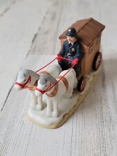 Lefton 1989 police horse wagon Village accessory Xmas picture