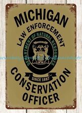 Michigan Conservation Wildlife metal tin sign house interior design picture