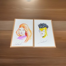 Invincible & Atom Eve - Livio Ramondelli Original Sketches 1 Of 1  Image Ottley picture