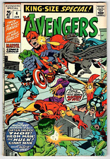 The Avengers # 4 King-Size Special Marvel 1/71 Begin The Bronze-Age in FN+ 🚚 picture