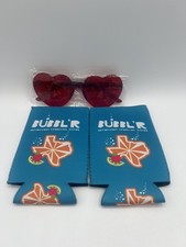 Bubbl’r Antioxidant Sparkling Water Promo Koozie, Texas State Heart SunGlasses picture