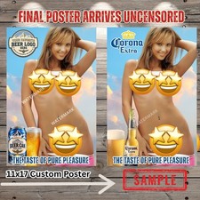 Jessica Alba Customize Your Own Alcohol Poster Any Beer Tequila Whiskey Brand picture