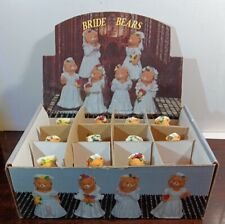 Vintage 1995 JC Miniature Bride Bear Figurines Lot Of 11 * ORIGINAL Box* Wedding picture
