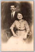 Self Portrait of Man and Woman Husband and Wife RPP Real Photo Postcard picture