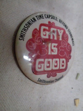Vintage pinback button Stonewall NYC gay rights Smithsonian Channel AS IS shape picture