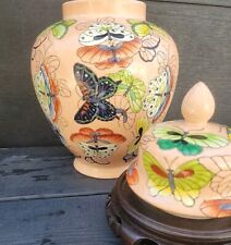 vintage neiman marcus porcelain Ornament Vase Butterflies picture