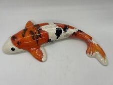 Koi Fish Figurine Chalkware Signed Hangs Or Sits picture