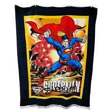 Rare Unique Camelot Fabrics Superman DC Comics Throw Blanket Wall Tapestry picture