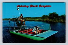 Everglades FL-Florida, Airboating, Vintage Souvenir Postcard picture