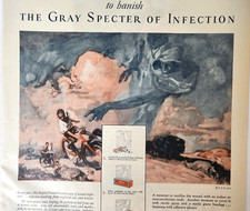Karl Godwin Wound Infection Bauer & Black Vintage 1927 Ad Magazine Print picture