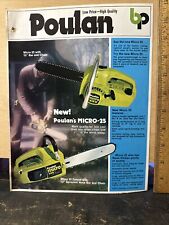 Poulan Micro Super XXV Chainsaw ( Dealer Spec. Sheet ) For 3 Ring Binder #2 picture