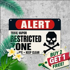 Danger Poisonous Gas Hydrogen Sulfide Hazard Safety Metal Tin Sign 8x12 picture