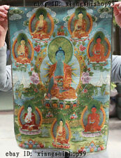 Tibet Buddhism Cloth Silk Menla Medicine Buddha medical God Thangka Thanka Mural picture