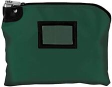 BankSupplies Laminated Nylon Locking Deposit Bags | Forest Green | 15W x 11H picture