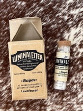Vintage Bayer Luminaletten (Luminal) Sample Bottle w/ Box - Phenobarbital picture