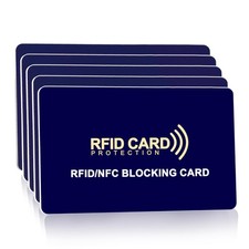 5-Pack RFID Blocking Cards | Contactless NFC/RFID Credit Card & Passport Protect picture