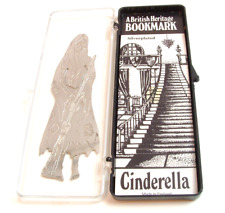 Vintage A British Heritage Silver-Plated Bookmark CINDERELLA & Case 1970s?? picture