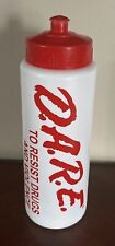 DARE Water Bottle Drug Abuse Resistance Education Vintage White 8.5 Inches picture