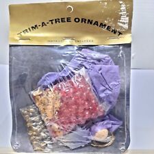 Vintage Trim A Tree Beaded Sequin Christmas Ball Ornament Kit Mercury Glass Pins picture