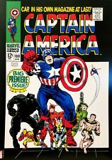Captain America #100 12x16 FRAMED Art Poster Print by Jack Kirby, 1968 Marvel Co picture