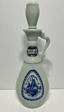 Vintage 1963 Jim Beam Delft Blue Bourbon Decanter Glass Bottle Windmill SailBoat picture