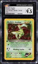 2000 Pokemon 1st Edition Gym Heroes Rocket's Scyther 13/132 Rare Holo CGC 9.5 picture