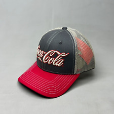 COCA-COLA Logo Trucker Baseball Cap Sz One Size Grey / Red 23639 (New) picture
