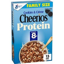 Cheerios Protein Cereal, Cookies and Crème, 8g Protein, Family Size, 15 oz picture