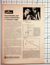 Bell Labs Superfluidity & Superconductivity Science Article 1960s Ephemera picture
