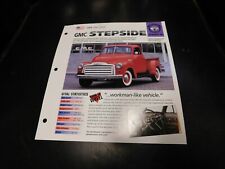 1947-1954 GMC Truck Stepside Spec Sheet Brochure Photo Poster 53 52 51 50 49 48 picture