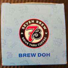 Seven Brew Drive Thru Coffee Brew Doh Boxed Sticker, Blue, Coffee & Tea Theme picture
