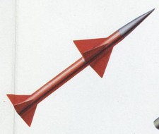 Color illustration of a Sparrow III missile which guided by radar - Old Photo picture