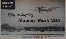 Mooney Mark 20A 1959 Cockpit Flight vintage Test Report picture