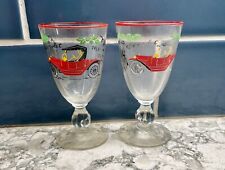 Vintage Chevy Glasses - 1913 Chevrolet - SET OF 2 - Some Wear On One Glass picture